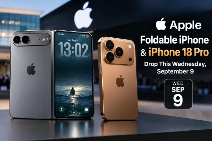 Apple's $2,000 Foldable iPhone & iPhone 18 Pro Drop This Wednesday, September 9