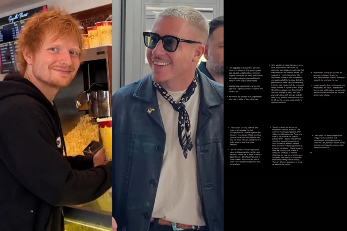 Ed Sheeran Macklemore Palestine