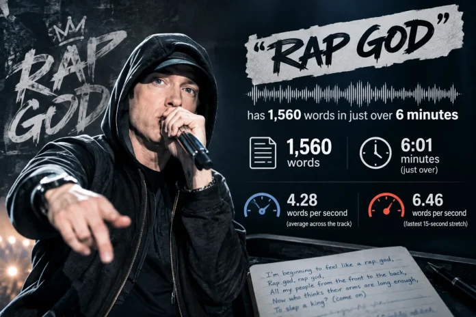 Eminem's Rap God Reportedly Packs 1,560 Words Into Just Over 6 Minutes