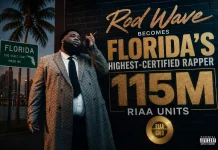 Rod Wave Becomes Florida’s Highest-Certified Rapper With 115M RIAA Units Rod Wave Becomes Florida's Highest-Certified Rapper With 115M RIAA Units
