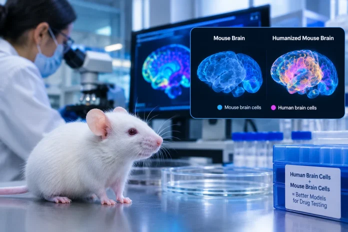 mice human brain cells