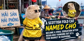 Scottish Fold Cat Named Cho After the Vietnamese Word for Dog Goes Viral Scottish Fold cat Haiphong