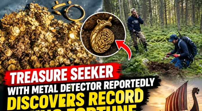 Treasure Seeker With Metal Detector Reportedly Discovers Record Viking Fortune Viking treasure metal detector