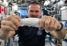 What Happens When You Wring Out a Wet Washcloth in Space? Chris Hadfield Explains Chris Hadfield wet washcloth in space