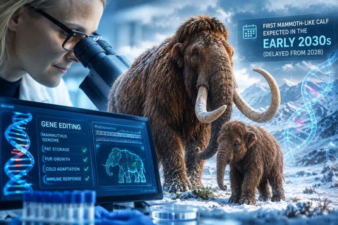 Woolly mammoth de-extinction AI