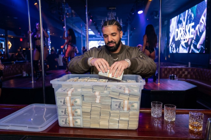Drake storage bin full money strip club