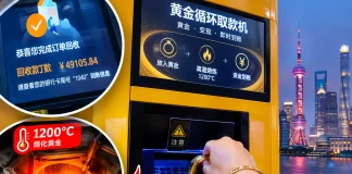 Shanghai ATM Reportedly Melts Gold at 1,200°C and Sends Cash to Your Account Shanghai gold ATM