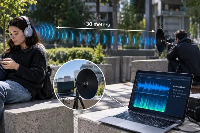 Researchers Discover a Technique to Eavesdrop on Headphones From 30 Meters Away