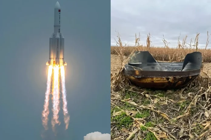 Chinese rocket debris Minnesota farm