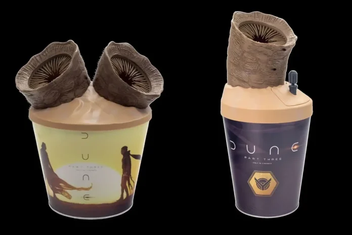 AMC Unveils Bizarre 'Dune: Part Three' Popcorn Buckets Featuring Double Sandworm Design