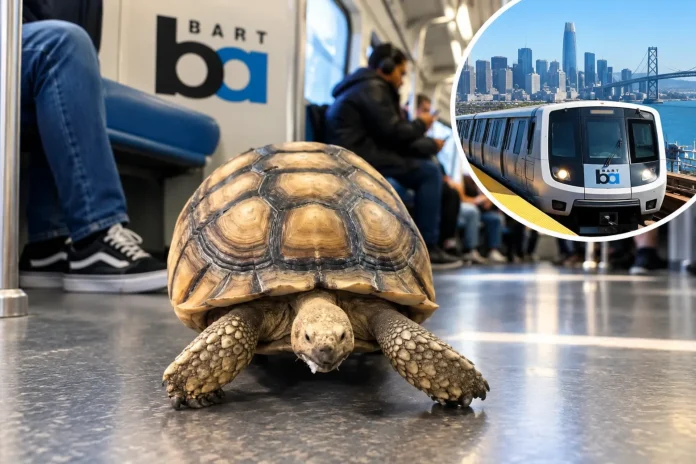 California Tortoise Goes Viral After Riding BART Across San Francisco