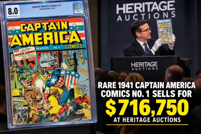 Rare 1941 Captain America Comics No. 1 Sells for $716,750 at Heritage Auctions