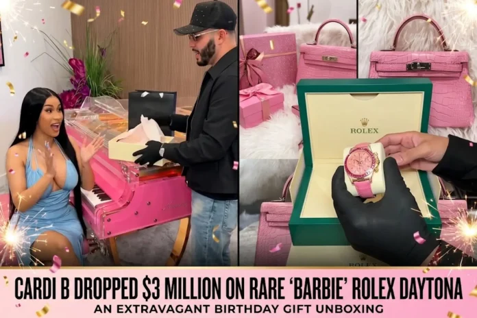 Cardi B 3 million Rolex Daytona Barbie birthday purchase