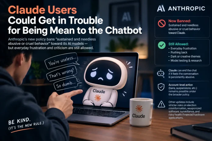 Claude AI chatbot cruelty ban