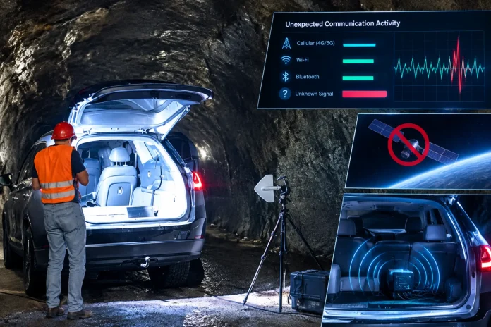 Chinese EV underground communication test