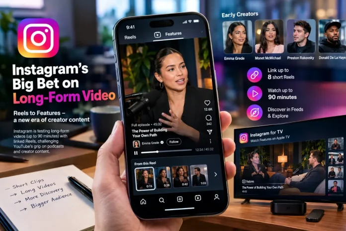 Instagram 90 minute video test Features long form