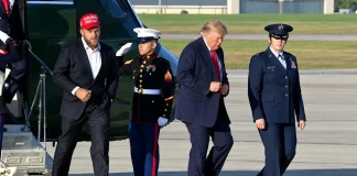 Jake Paul Joins President Donald Trump Aboard Air Force One En Route to Ohio Rally Jake Paul Air Force One flight Donald Trump rally