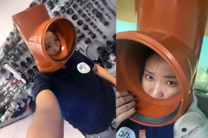 Kazakhstan Woman Trapped in Industrial Plastic Pipe Following Viral Video Stunt