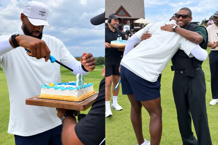 LeBron James Usher 48th birthday golf