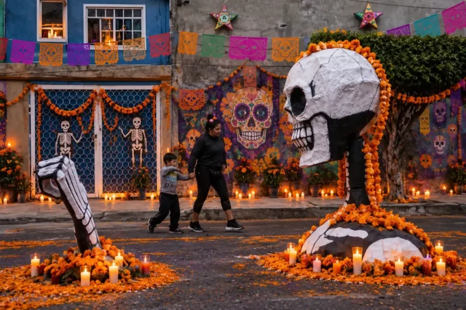Mexico Transforms Streets into Spectacular Horror-Themed Scenes for Day of the Dead