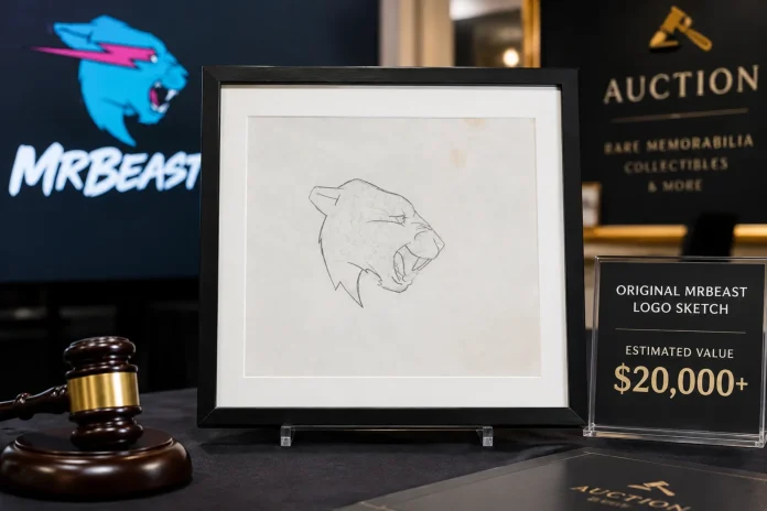 Original MrBeast Logo Sketch Valued at Over $20,000 Heads to Auction