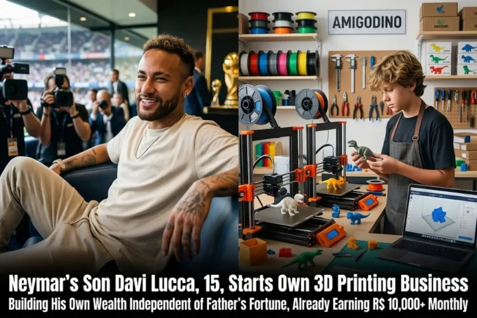 Neymar son Davi Lucca 3D printing business