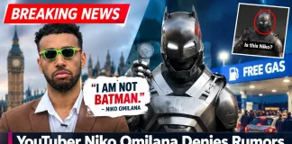 YouTuber Niko Omilana Denies Rumors He Is London’s Mystery Batman Giving Away Free Gas YouTuber Niko Omilana Denies Rumors He Is London's Mystery Batman Giving Away Free Gas
