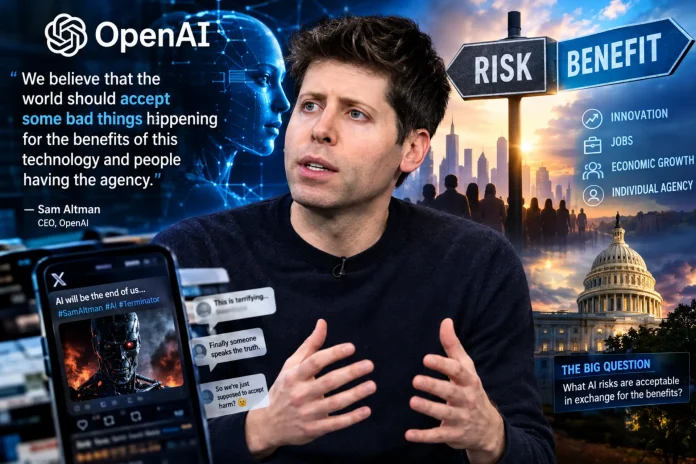 Sam Altman AI downsides benefits
