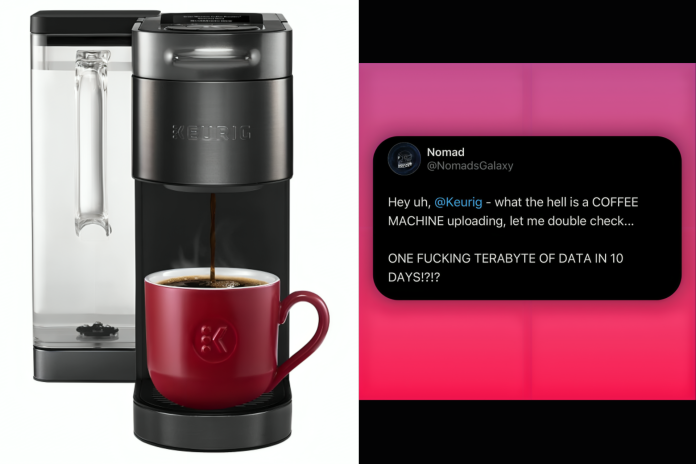smart coffee maker uses 1TB data Keurig Wi-Fi