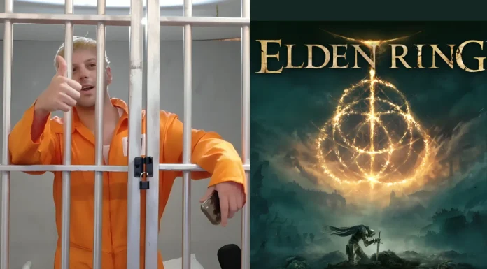 Streamer Locks Himself in Homemade Jail Cell Until Mom Beats Elden Ring Boss streamer Elden Ring jail cell