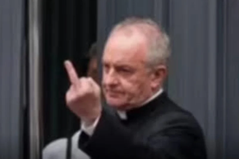 Middle Finger in Milan: Priest Answers Back During Citywide Chaos