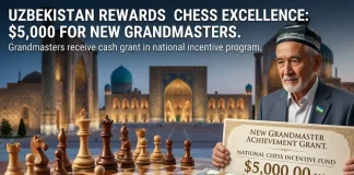 Uzbekistan Awards Chess Players $5,000 Cash Prize for Earning Grandmaster Title Uzbekistan chess grandmaster cash reward