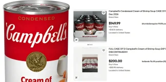 Discontinued $2 Campbell’s Soup Cans Listed on eBay for Up to $200 Campbell's soup eBay resale price surge
