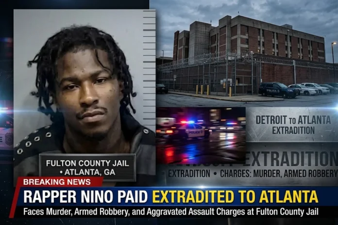 Nino Paid Fulton County Jail mugshot after extradition from Detroit to Atlanta