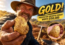 Prospector Unearths $150,000 Gold Nugget Dubbed ‘Tibooburra Spud’ in Outback New South Wales Tibooburra Spud gold nugget Broken Hill outback NSW
