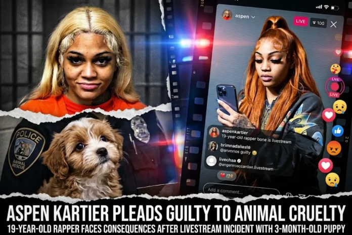 Aspen Kartier animal cruelty plea Brookhaven puppy