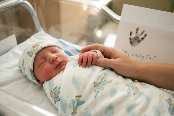 Newborn Goes Viral Celebrating ‘Lucky Fin’ Rare Limb Difference Symbrachydactyly